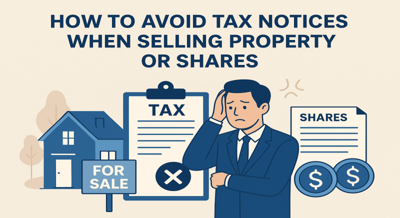 How to Avoid Tax Notices When Selling Property or Shares