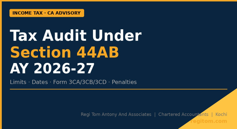 Tax Audit Under Section 44AB: Complete Guide for AY 2026-27