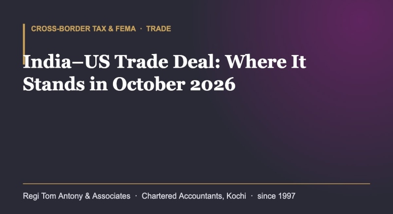 India–US Trade Deal: Where It Stands in October 2026